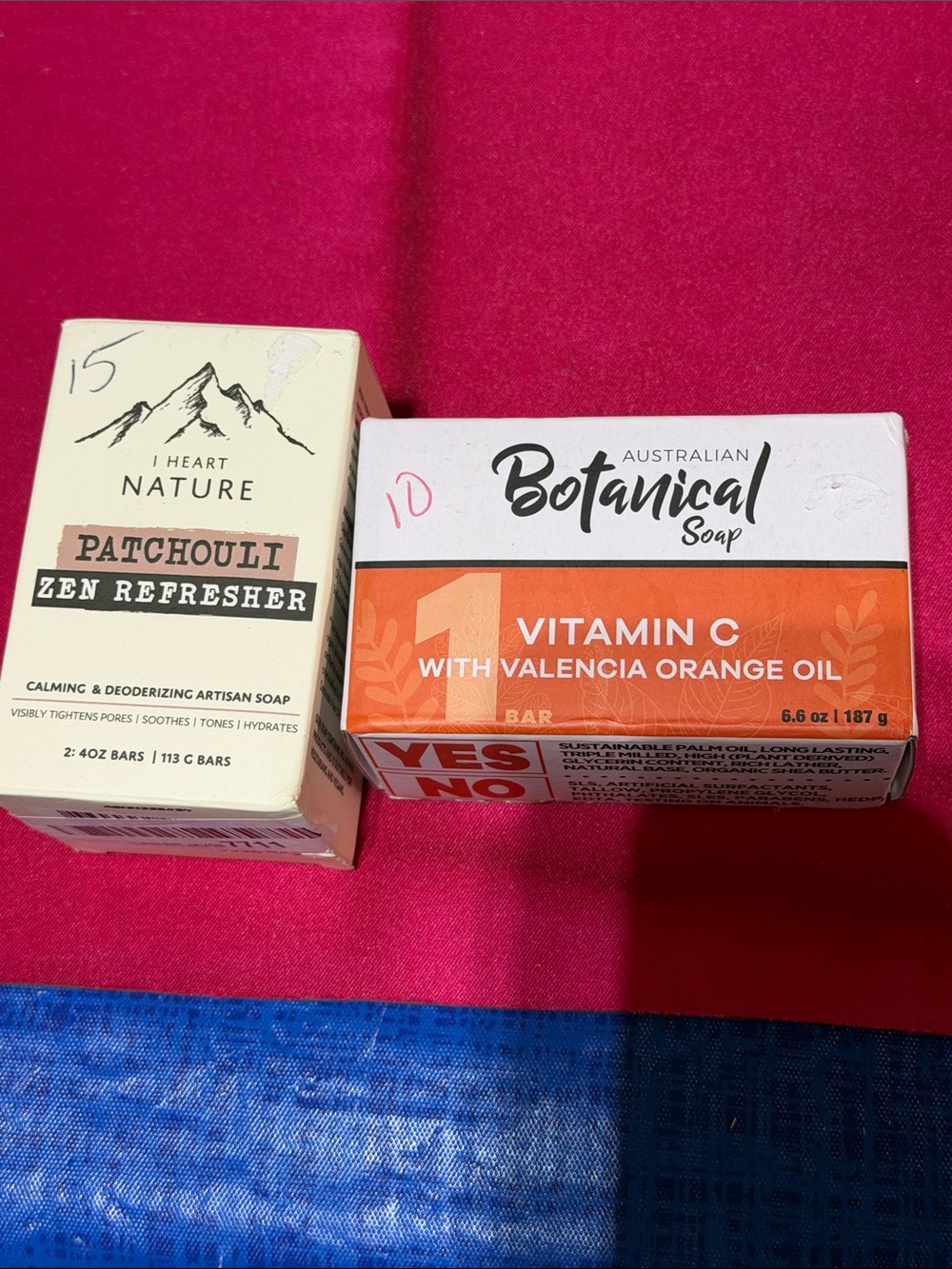 Source Unknown Botanical Soap Set - Orange & Cream Packaging on Pink